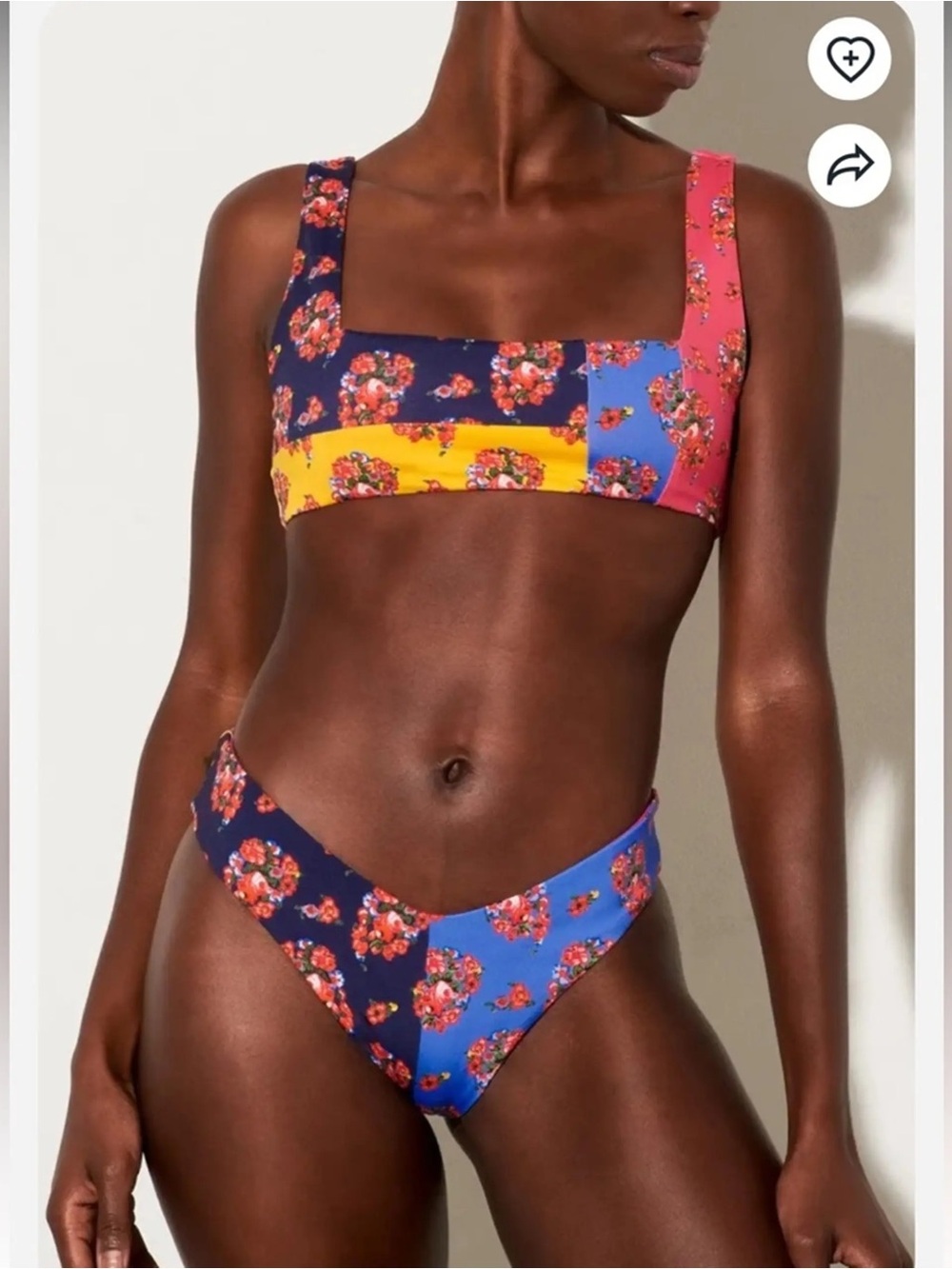 Mara Hoffman Floral Colorblock Bikini Set